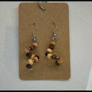 Wooden Swirl Earrings